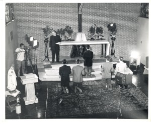 Shooting the "Habit" scene, 1956